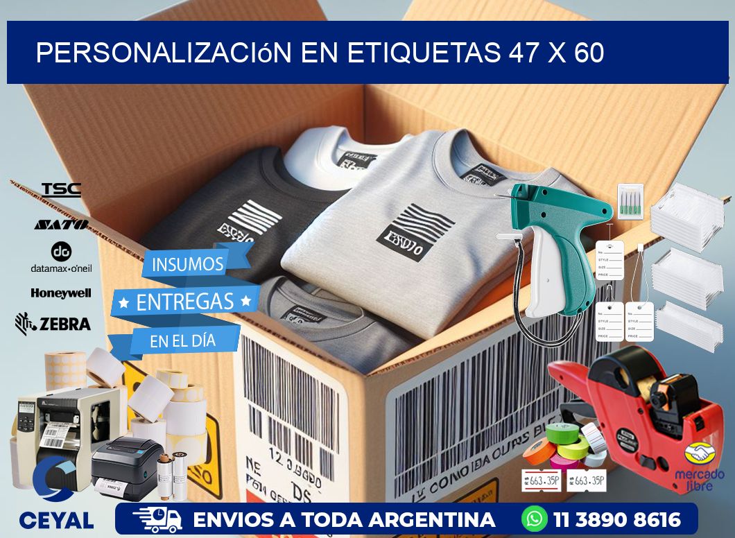 personalización en etiquetas 47 x 60