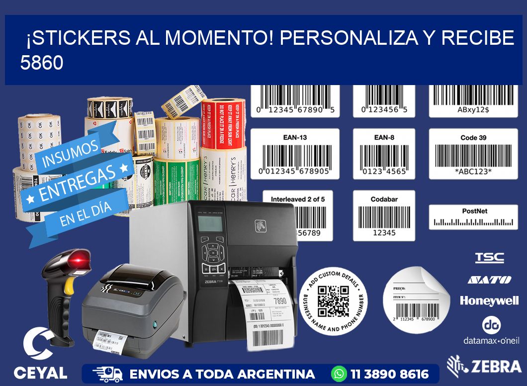 ¡Stickers al Momento! Personaliza y Recibe 5860