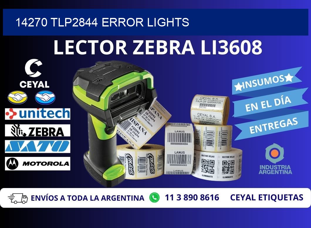 14270 TLP2844 error lights