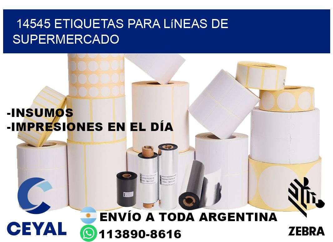 14545 Etiquetas para líneas de supermercado
