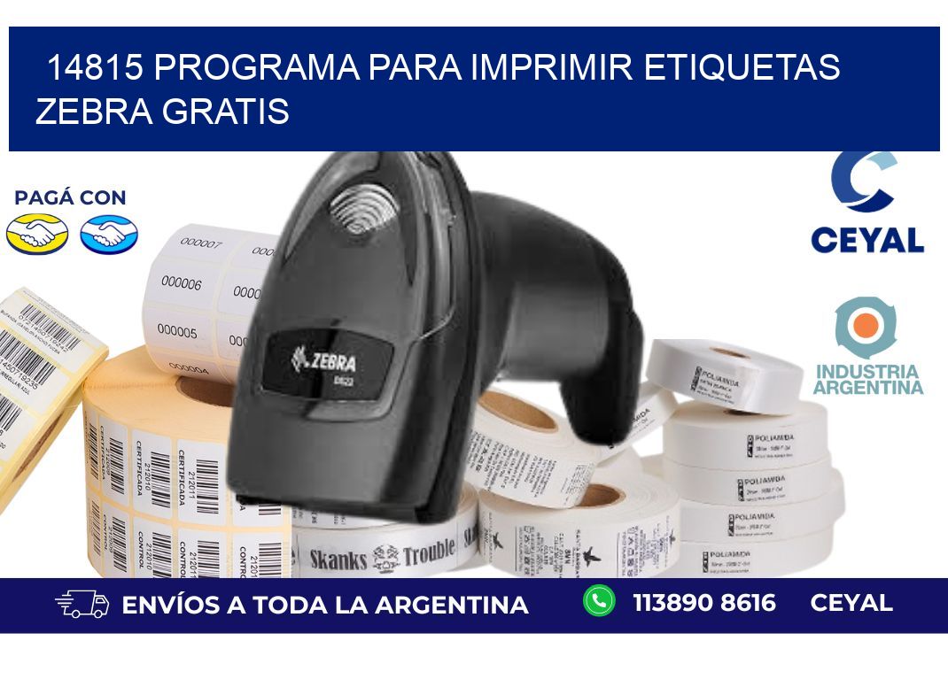 14815 Programa para imprimir etiquetas Zebra gratis