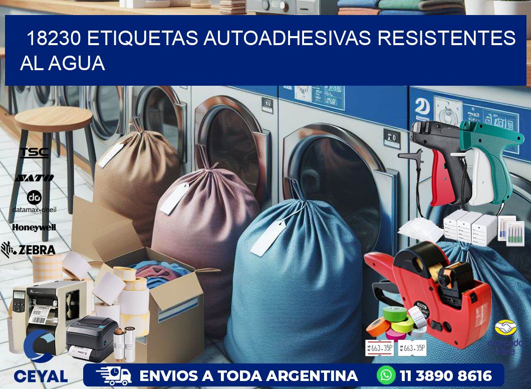 18230 etiquetas autoadhesivas resistentes al agua