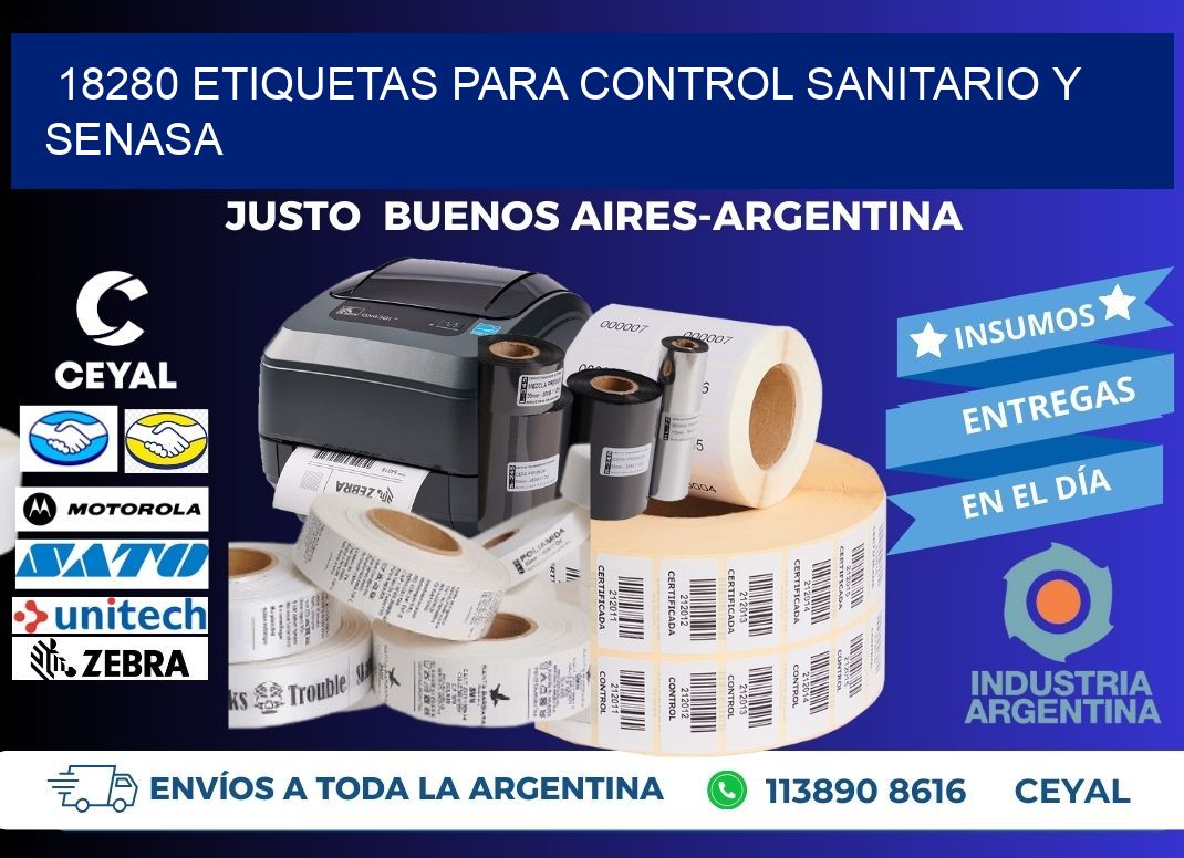 18280 etiquetas para control sanitario y SENASA