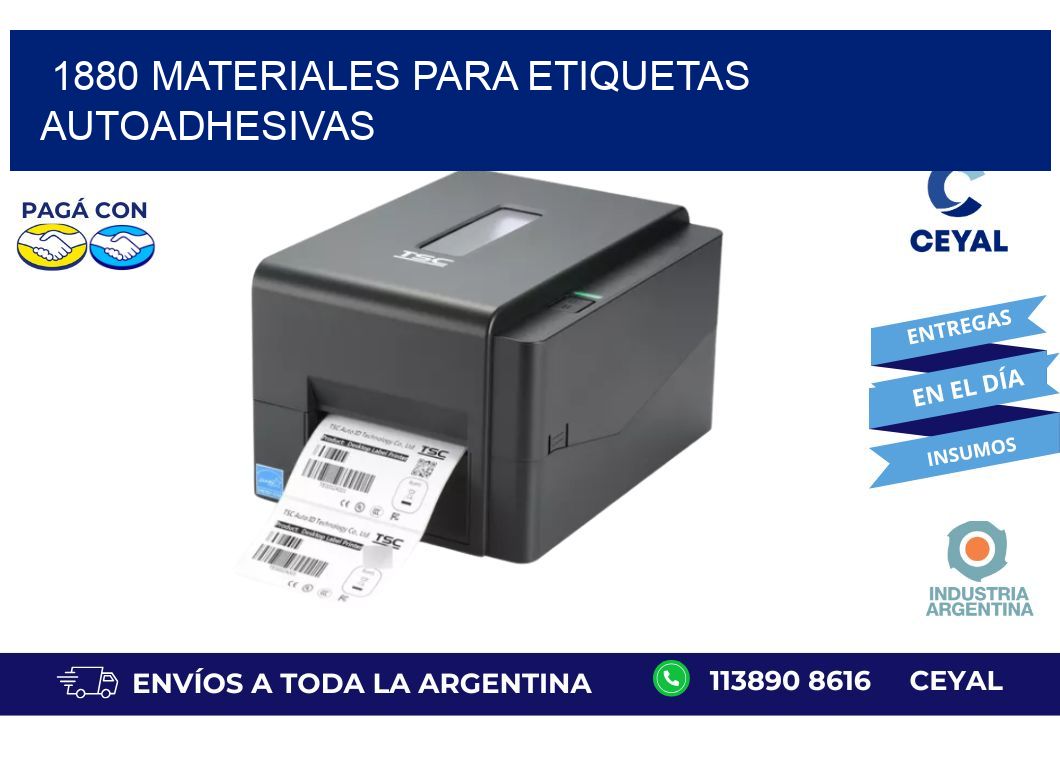1880 materiales para etiquetas autoadhesivas