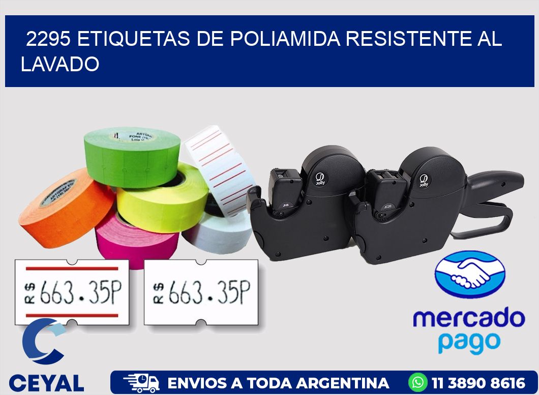 2295 Etiquetas de poliamida resistente al lavado