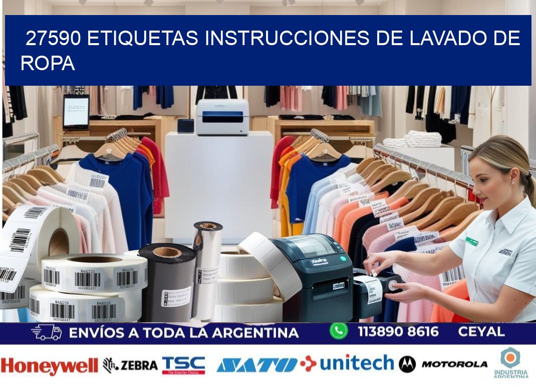 27590 etiquetas instrucciones de lavado de ropa