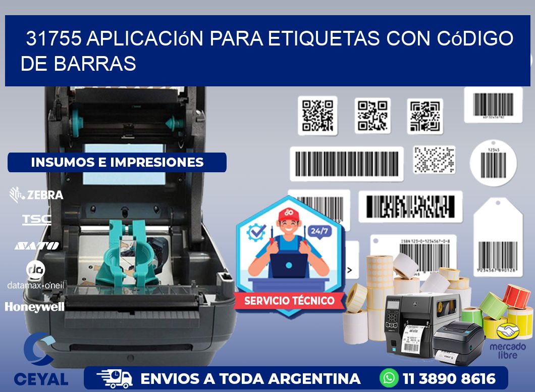 31755 Aplicación para etiquetas con código de barras