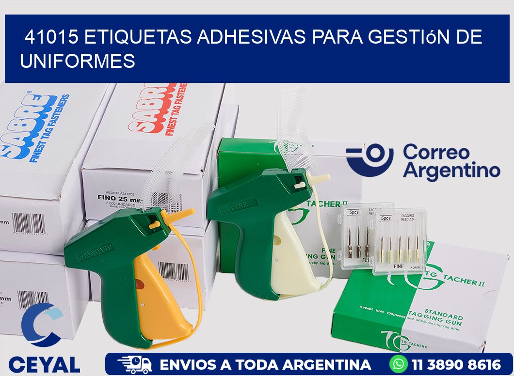 41015 Etiquetas adhesivas para gestión de uniformes