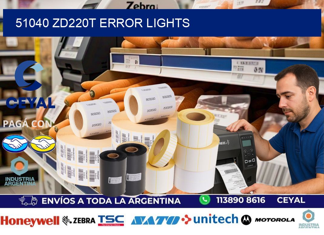 51040 ZD220t error lights