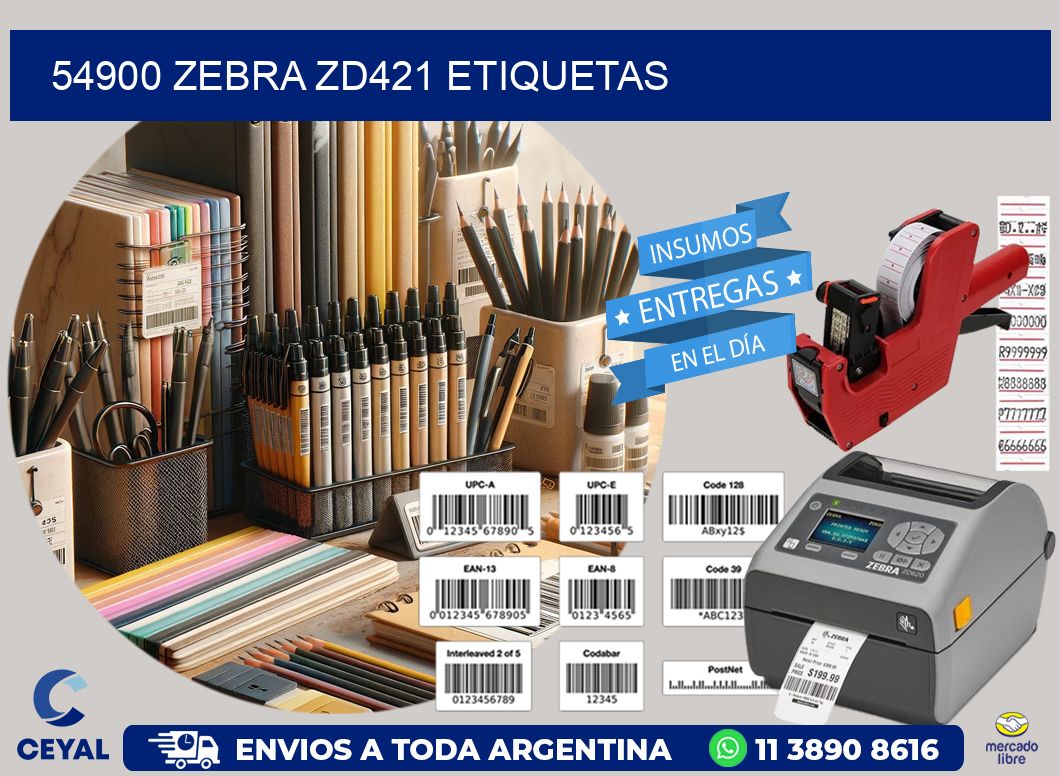 54900 Zebra ZD421 etiquetas
