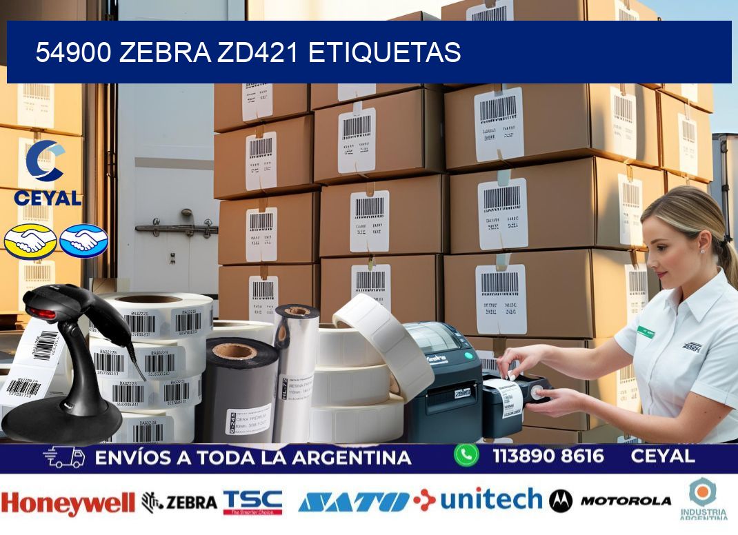 54900 Zebra ZD421 etiquetas