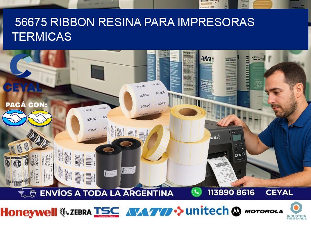 56675 ribbon resina para impresoras termicas