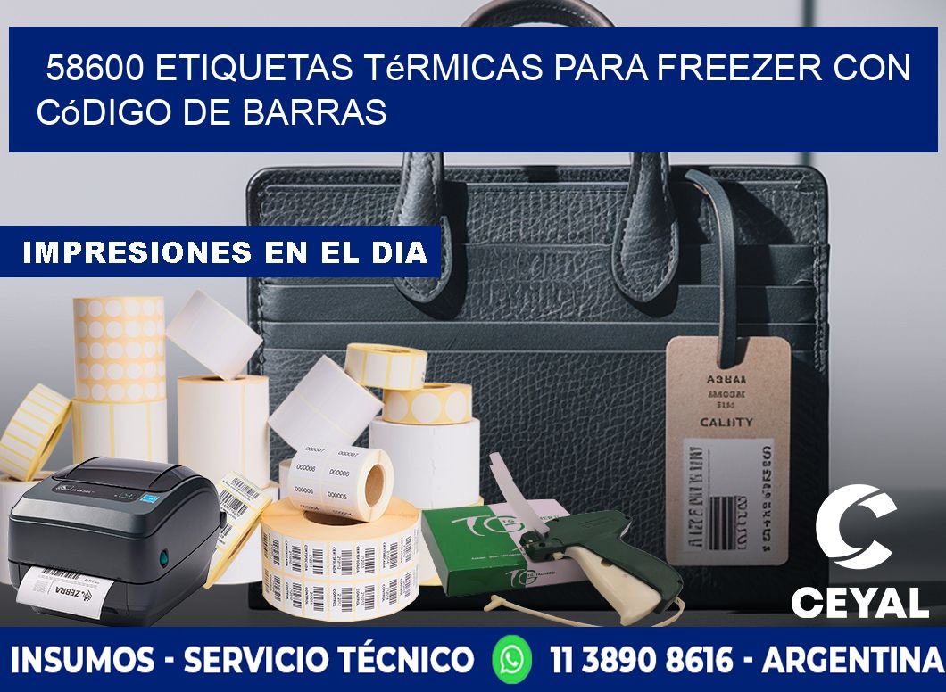58600 etiquetas térmicas para freezer con código de barras