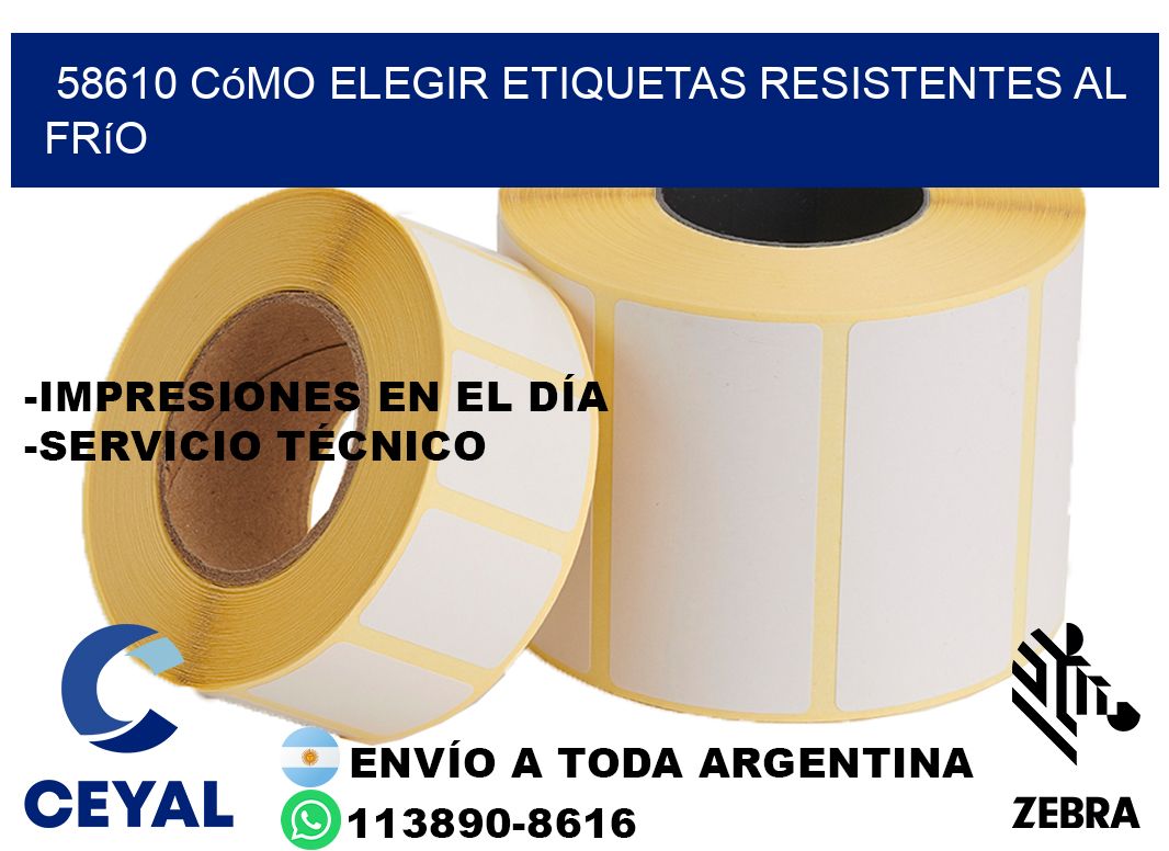 58610 cómo elegir etiquetas resistentes al frío