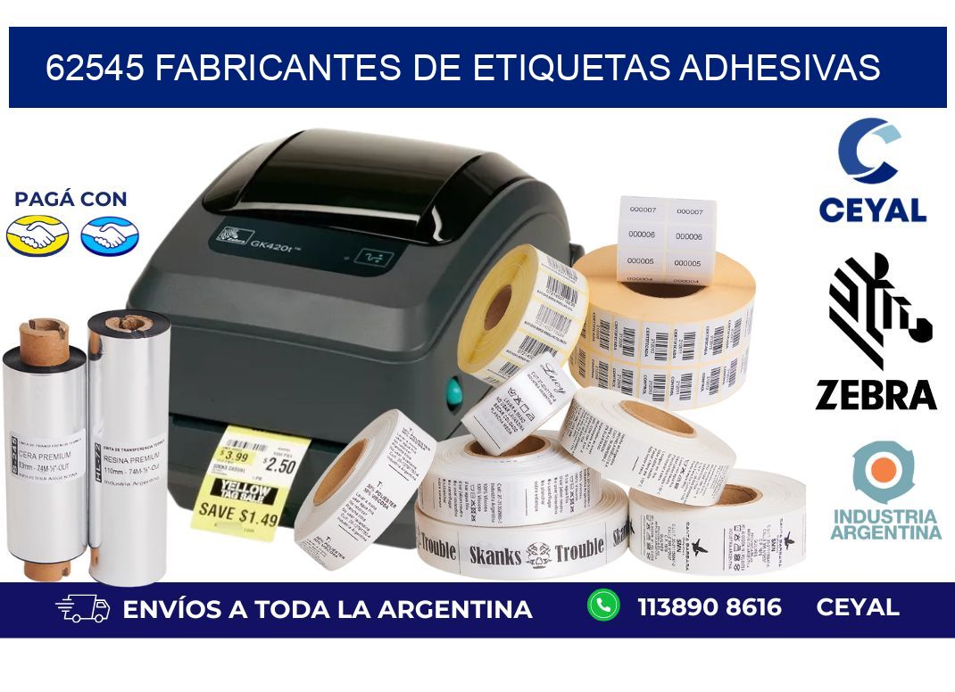 62545 Fabricantes de etiquetas adhesivas