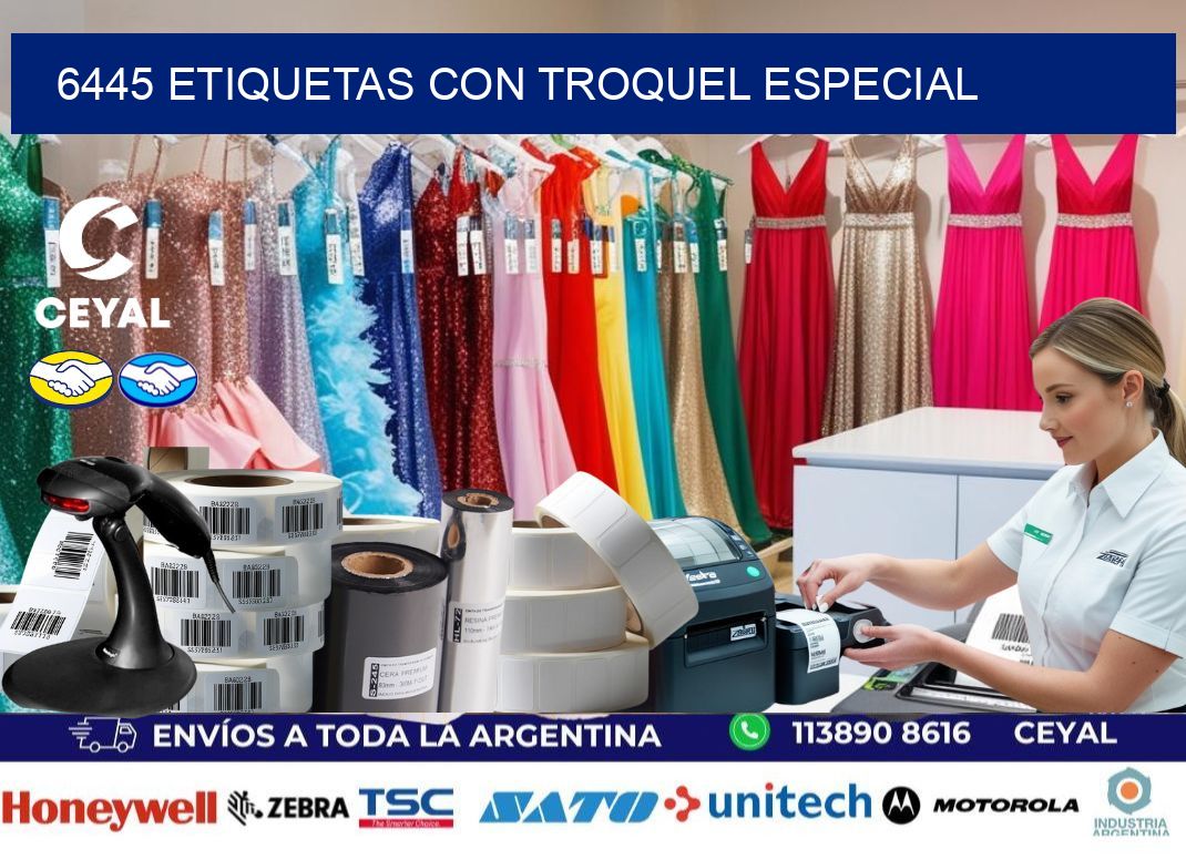6445 Etiquetas con troquel especial