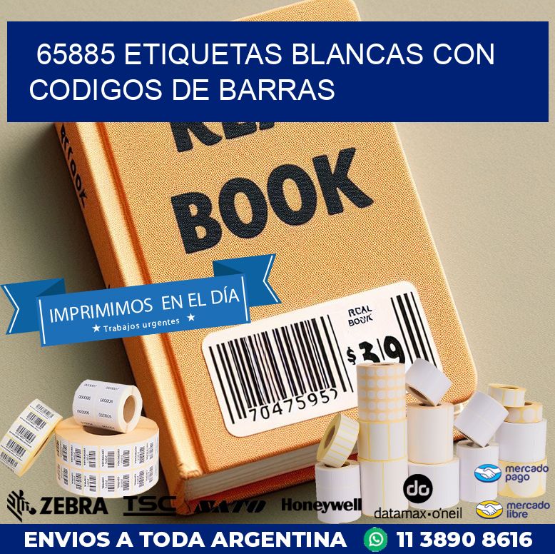 65885 etiquetas blancas con codigos de barras