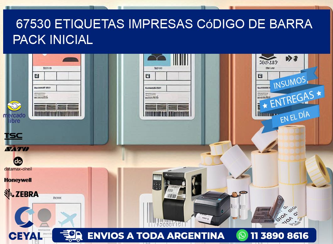 67530 Etiquetas Impresas código De Barra Pack Inicial