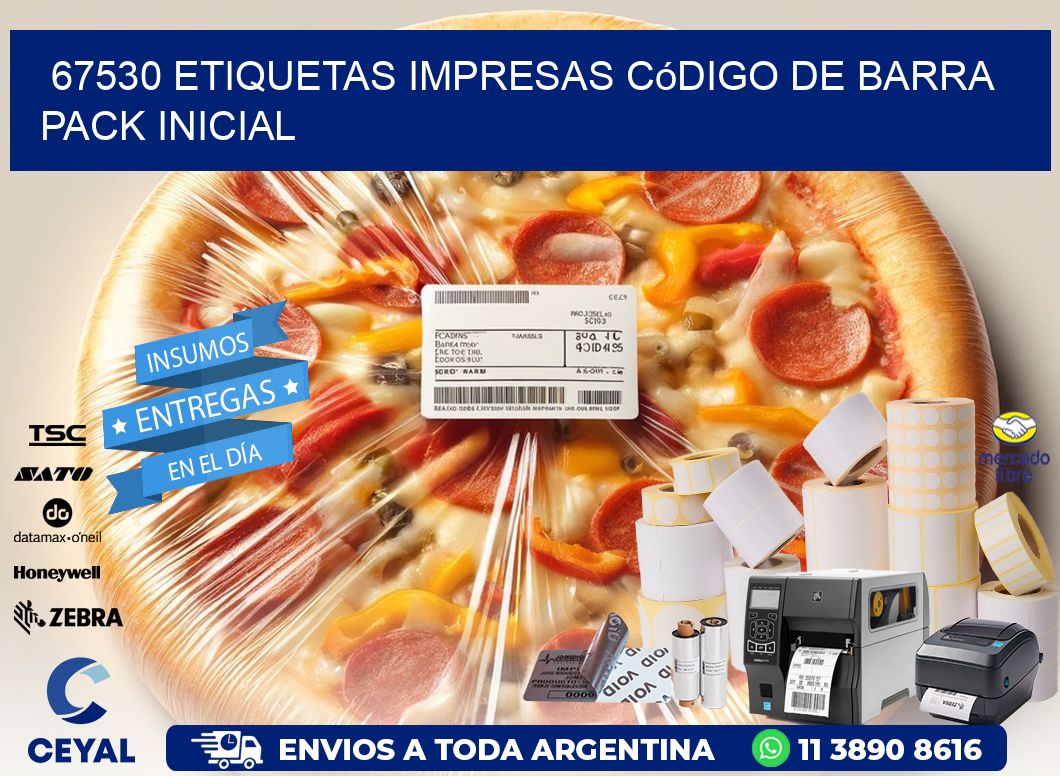 67530 Etiquetas Impresas código De Barra Pack Inicial