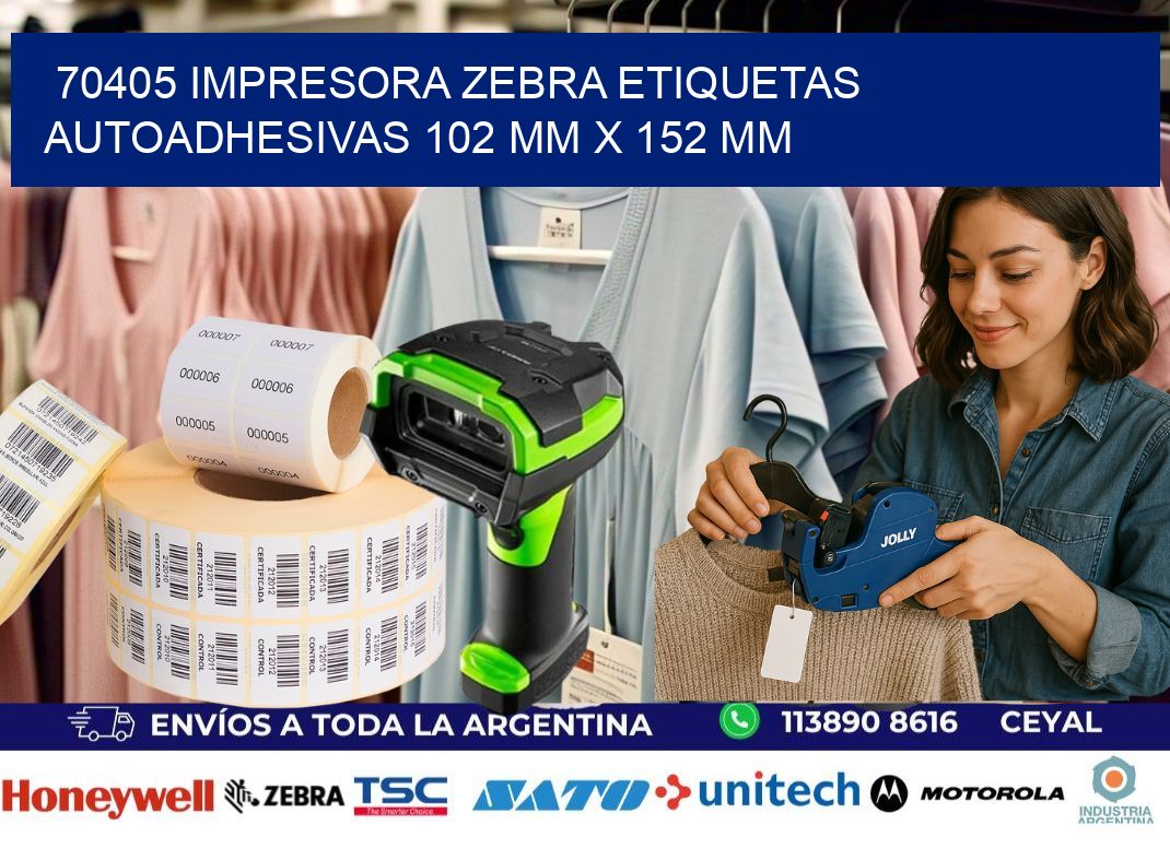 70405 impresora zebra etiquetas autoadhesivas 102 mm x 152 mm