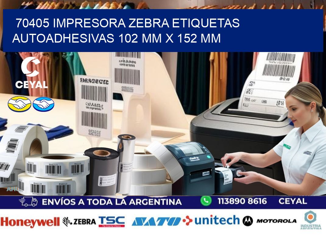 70405 impresora zebra etiquetas autoadhesivas 102 mm x 152 mm