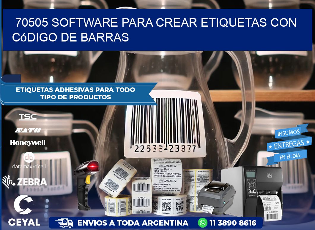 70505 Software para crear etiquetas con código de barras