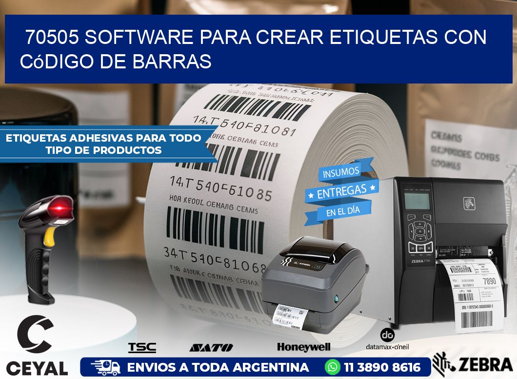 70505 Software para crear etiquetas con código de barras