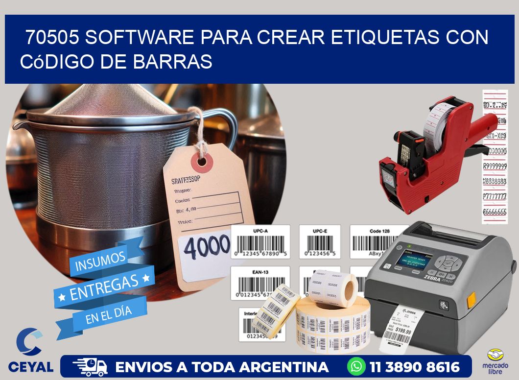 70505 Software para crear etiquetas con código de barras