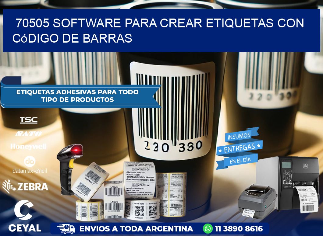 70505 Software para crear etiquetas con código de barras