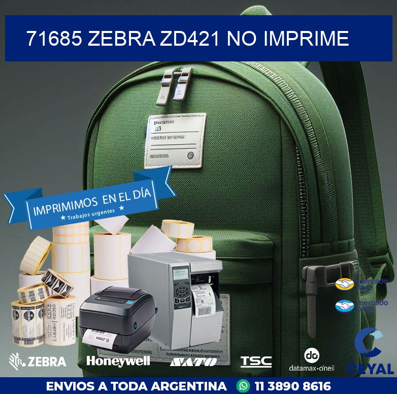 71685 Zebra ZD421 no imprime