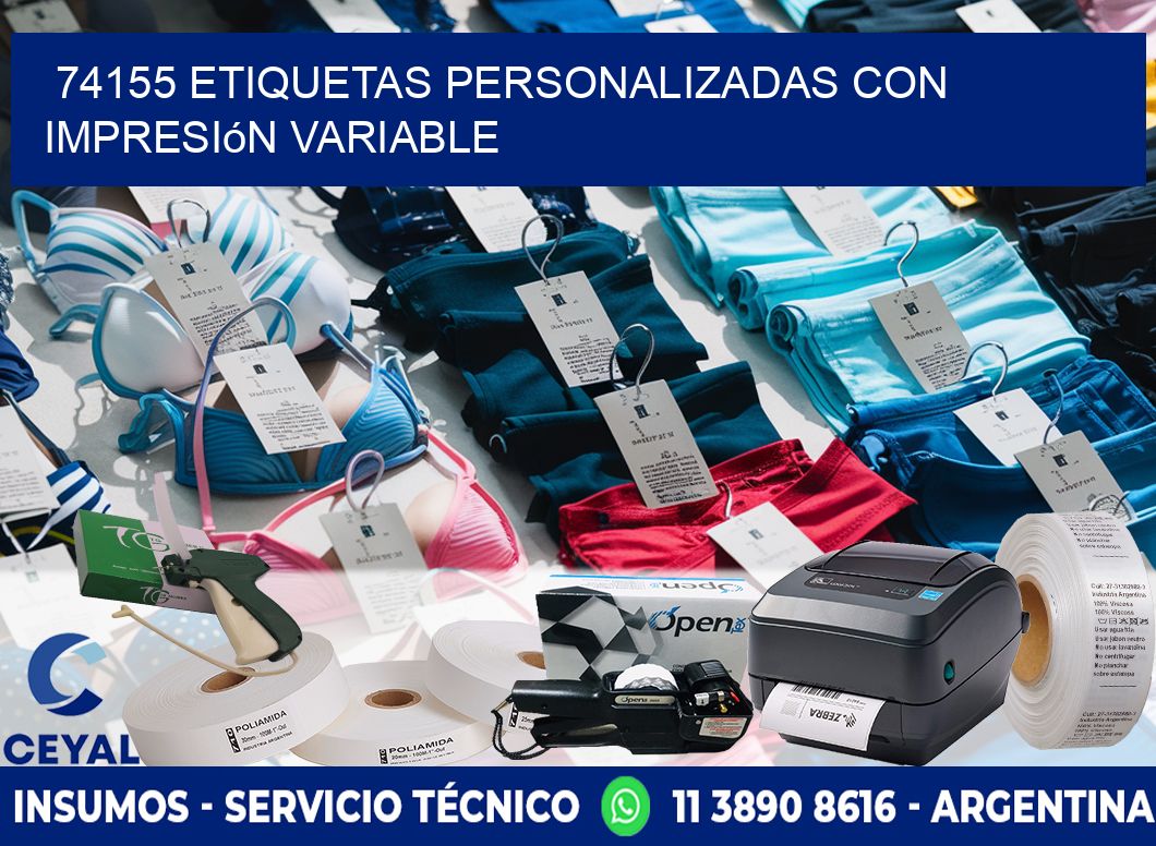 74155 etiquetas personalizadas con impresión variable