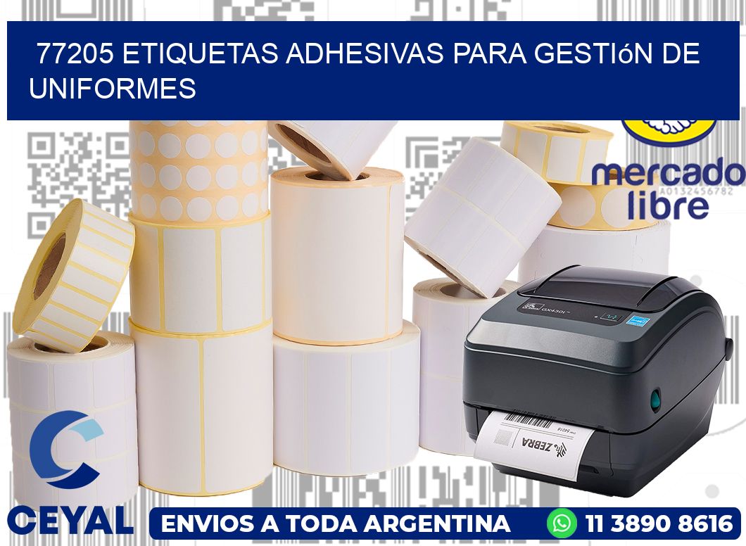77205 Etiquetas adhesivas para gestión de uniformes