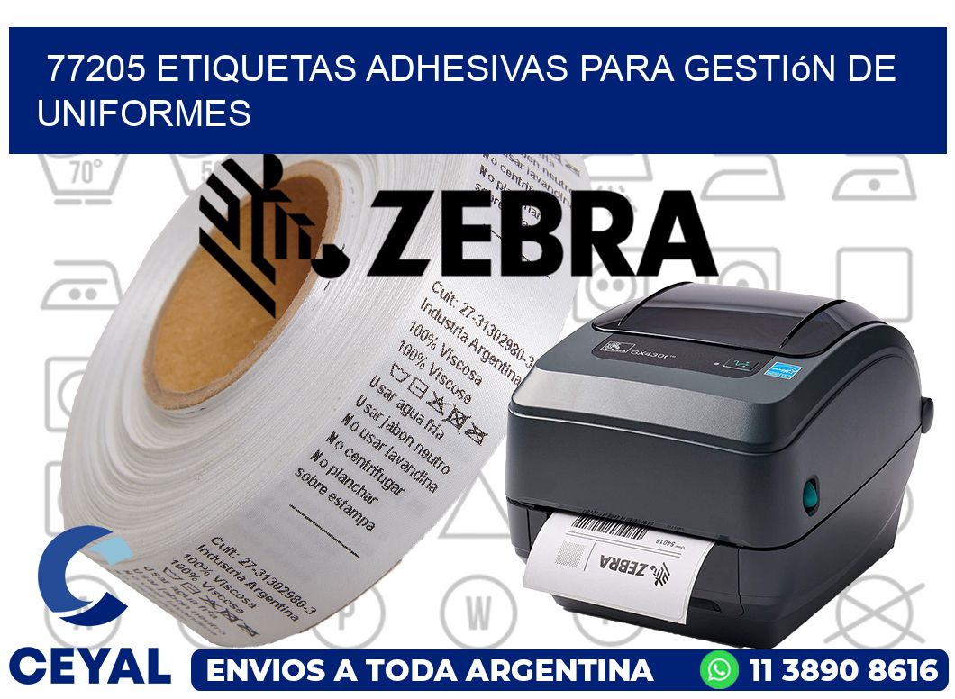77205 Etiquetas adhesivas para gestión de uniformes