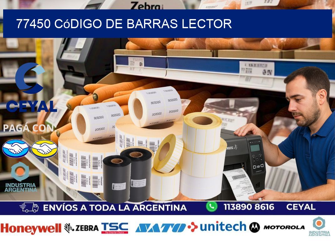 77450 Código de barras lector