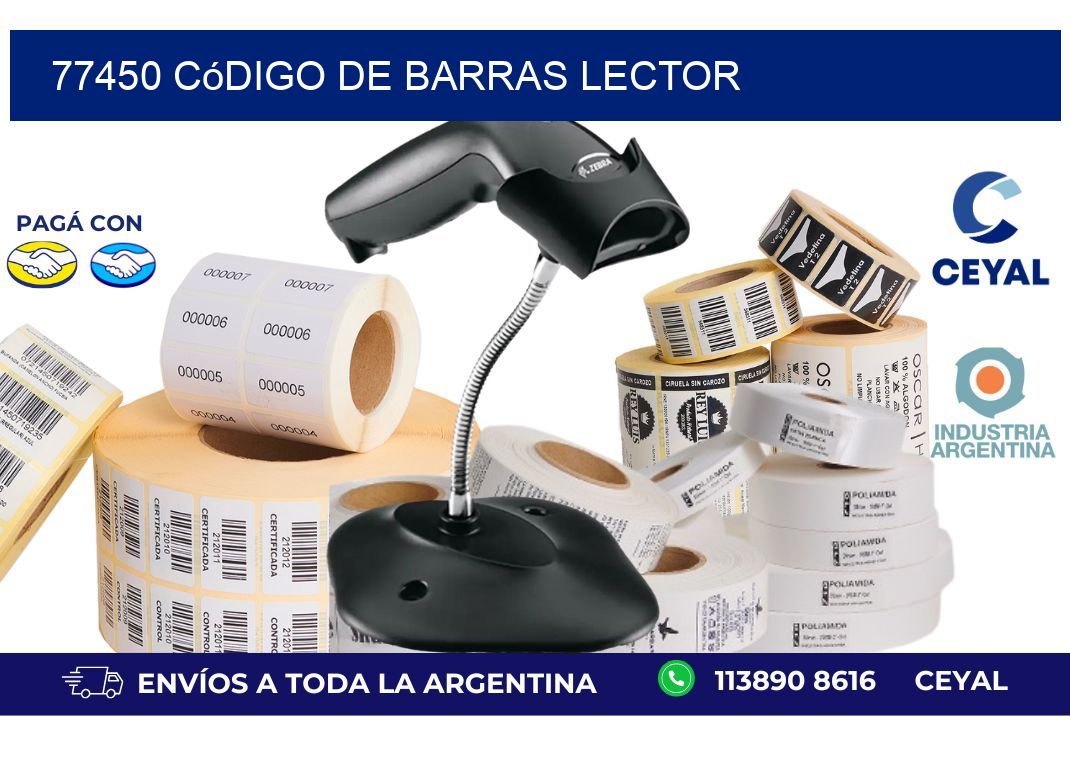 77450 Código de barras lector