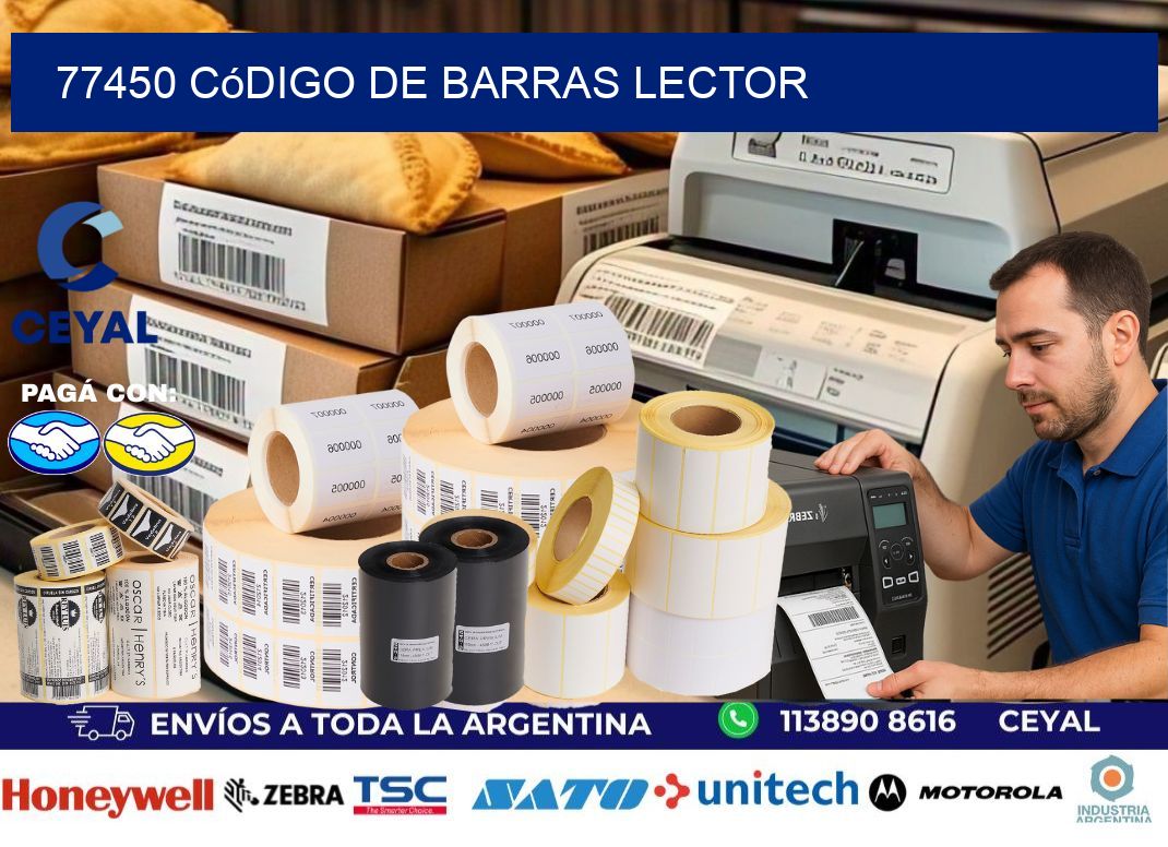 77450 Código de barras lector