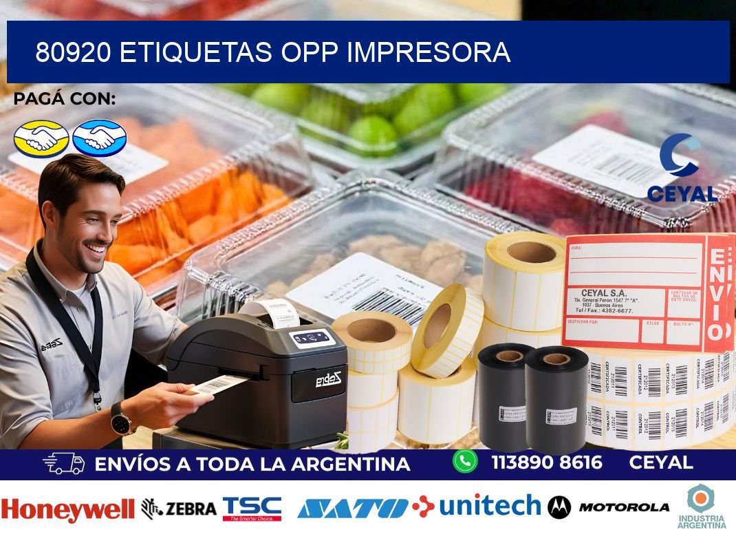 80920 etiquetas opp impresora