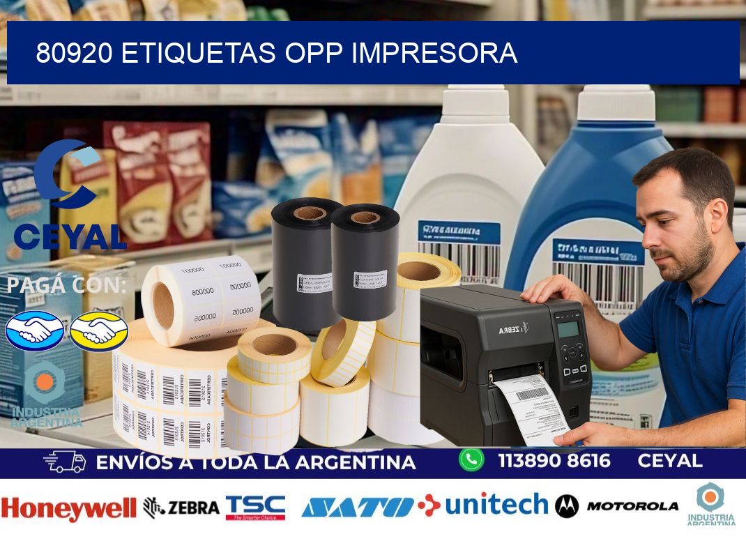 80920 etiquetas opp impresora
