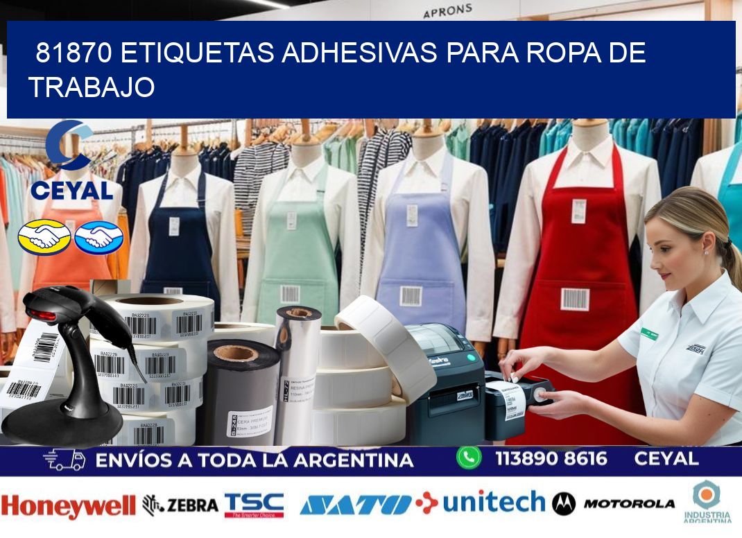 81870 Etiquetas adhesivas para ropa de trabajo