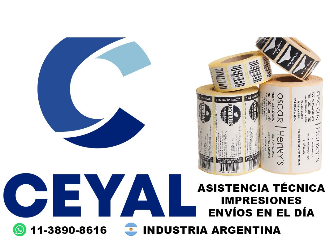 85460 Etiquetas adhesivas ean13 textil