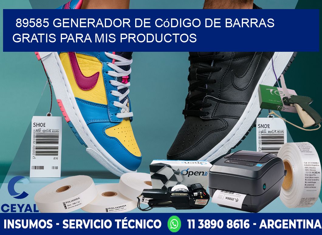 89585 Generador de código de barras gratis para mis productos