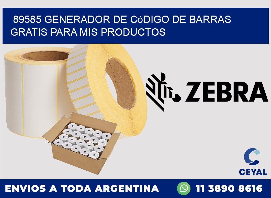 89585 Generador de código de barras gratis para mis productos