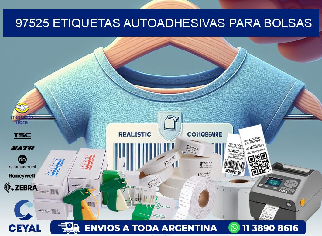 97525 etiquetas autoadhesivas para bolsas
