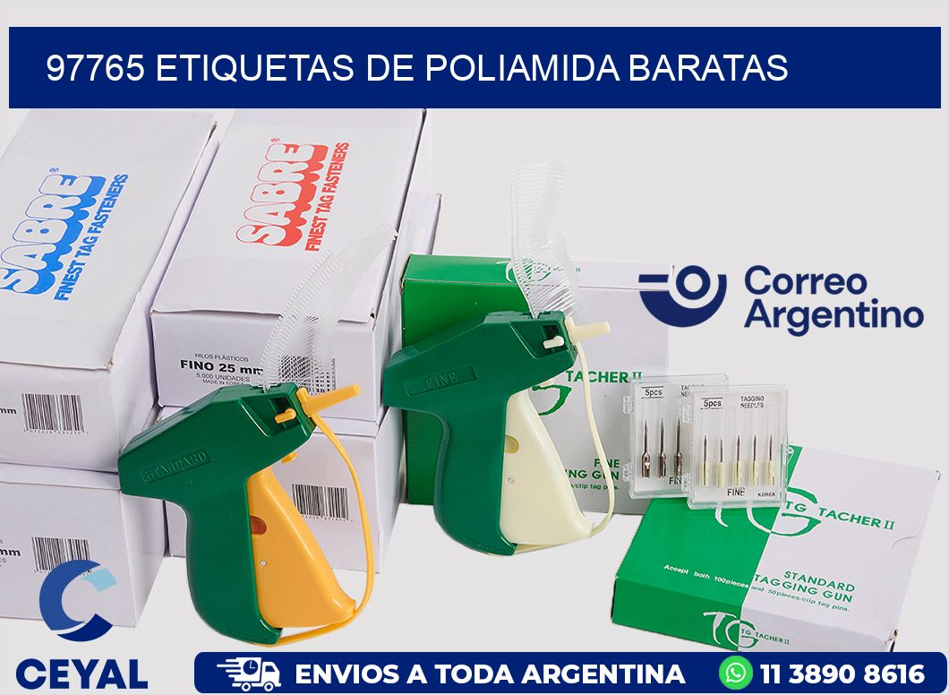97765 etiquetas de poliamida baratas