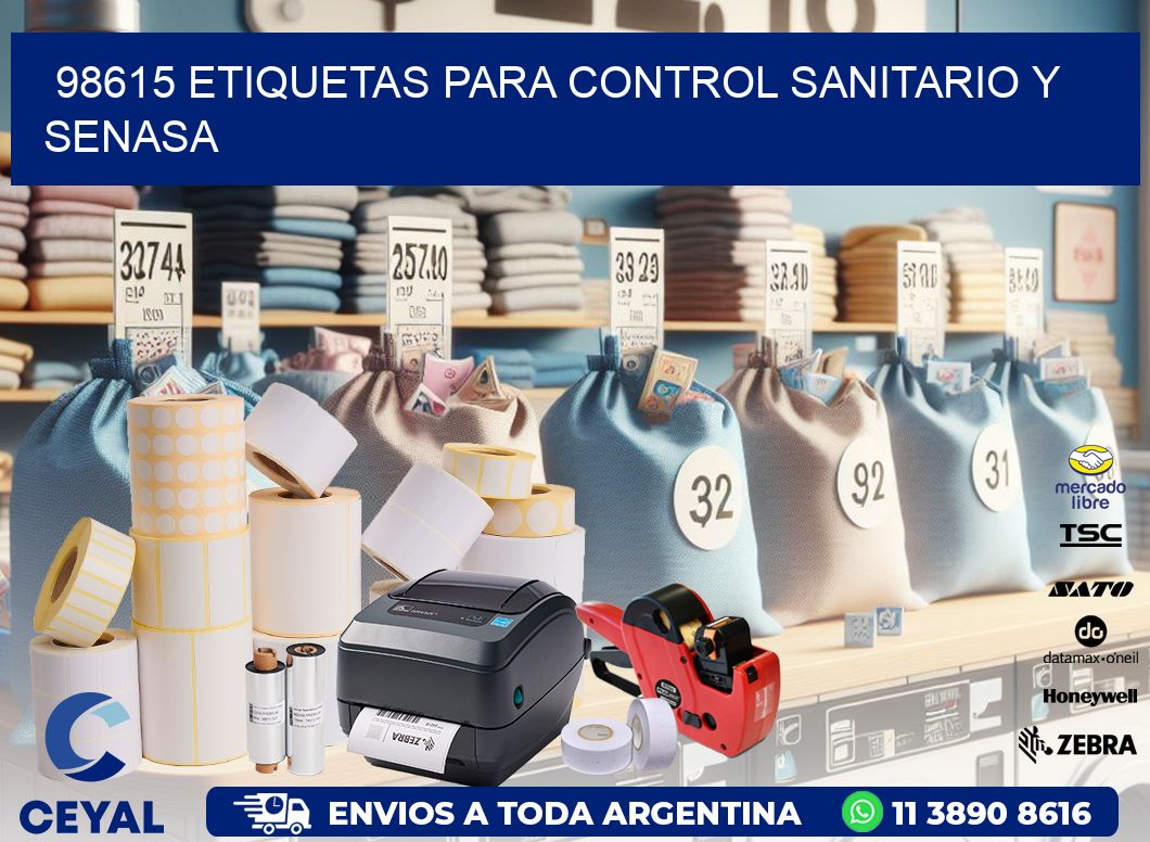 98615 etiquetas para control sanitario y SENASA