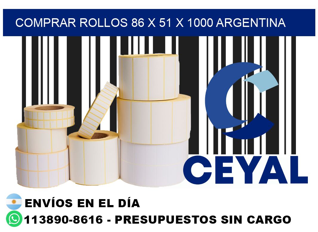 Comprar Rollos 86 x 51 x 1000 argentina