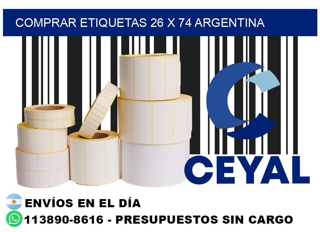 Comprar etiquetas 26 x 74 argentina
