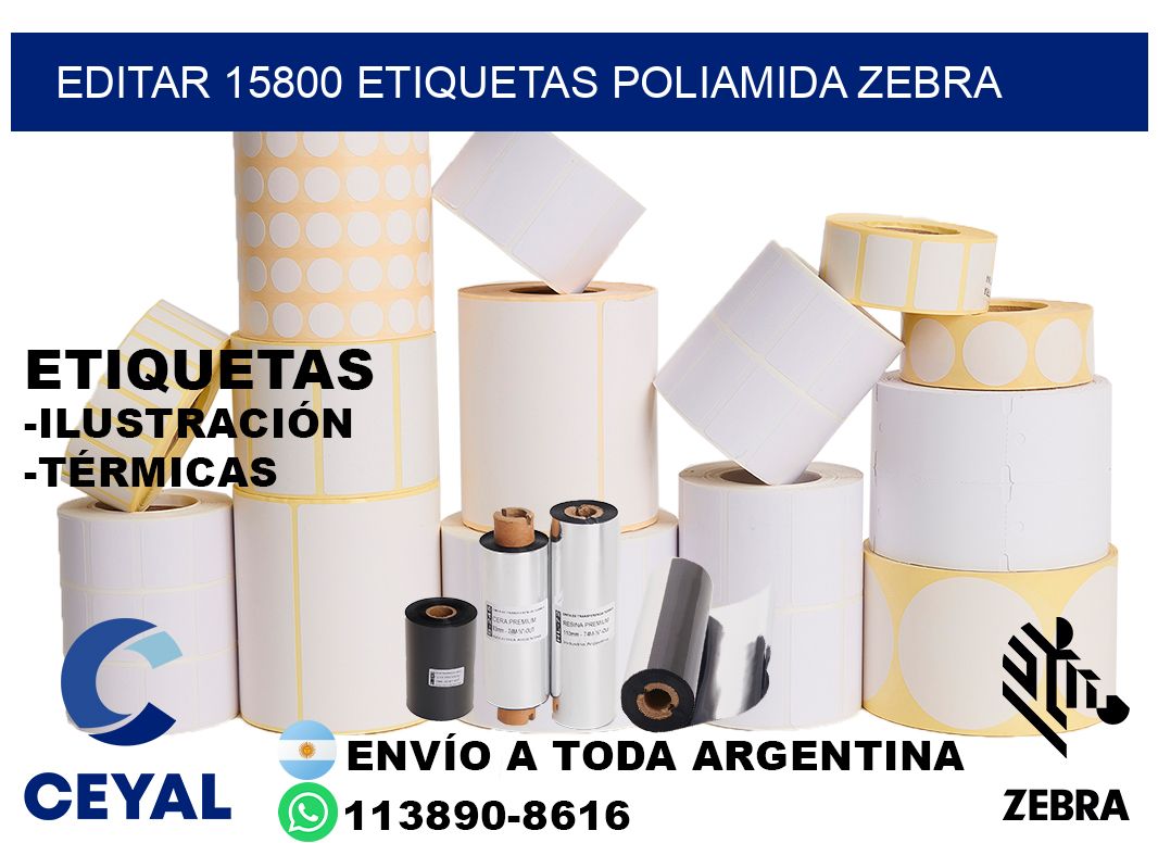 EDITAR 15800 ETIQUETAS POLIAMIDA ZEBRA