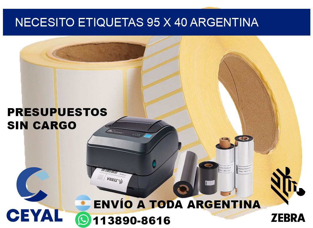 Necesito etiquetas 95 x 40 argentina