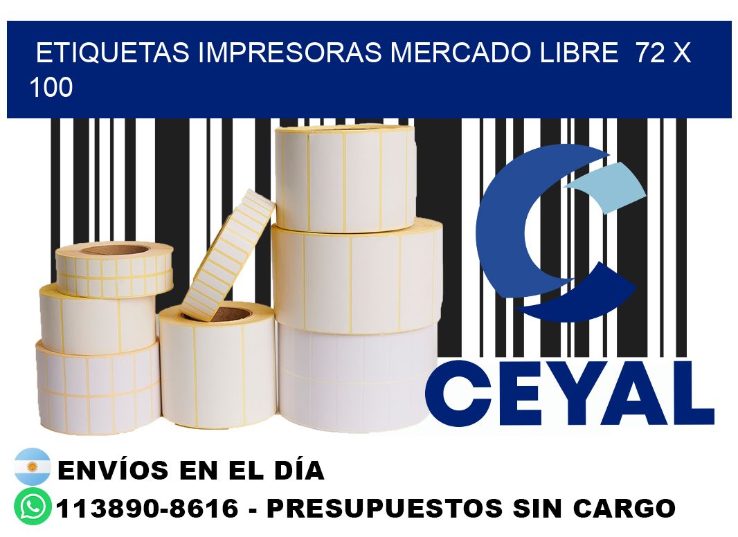 etiquetas impresoras mercado libre 72 x 100